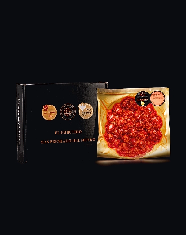 Buste di chorizo iberico al 100% alimentato a ghiande. IL MIGLIORE AL MONDO.